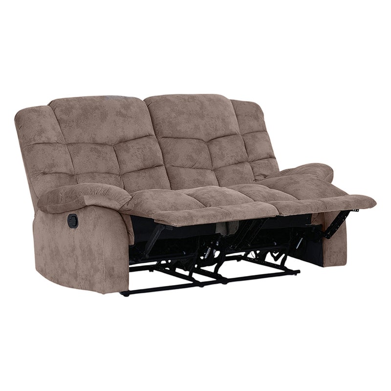 Royaloak Latina Italian Fabric Two Seater Recliner | Fabric | Tufting Design | High Backrest | Pocket Spring for Extra Comfort | Sturdy Footrest | Recliner with Rocker | Recliner 2 Seater - Image 2